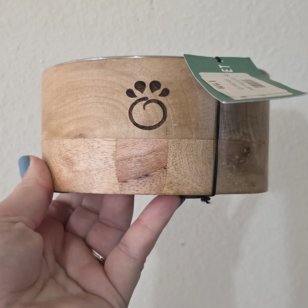 Eco-Friendly Wooden Dog Bowl